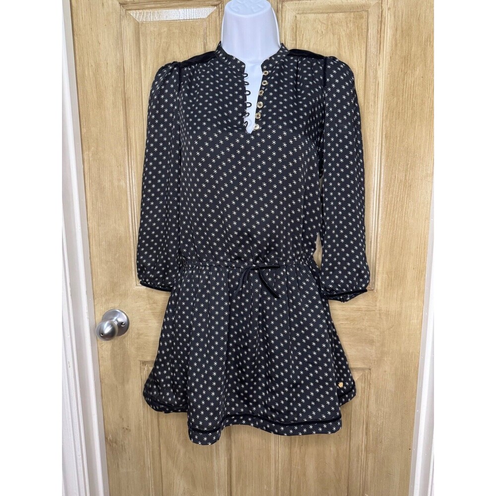Juicy Couture Womens Mini Elastic Waist Velvet Trim Y2K Style Dress EUC